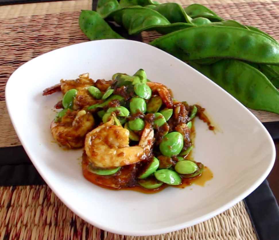 Stir-fried Stink Bean and Prawn